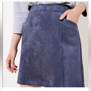 (17) NWOT LOFT vegan suede Mini Skirt